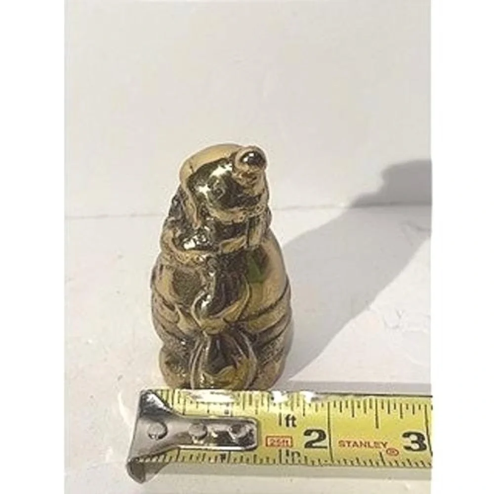 Vintage Brass Santa Claus Bell Figurine,‎ Christmas Holiday Decor